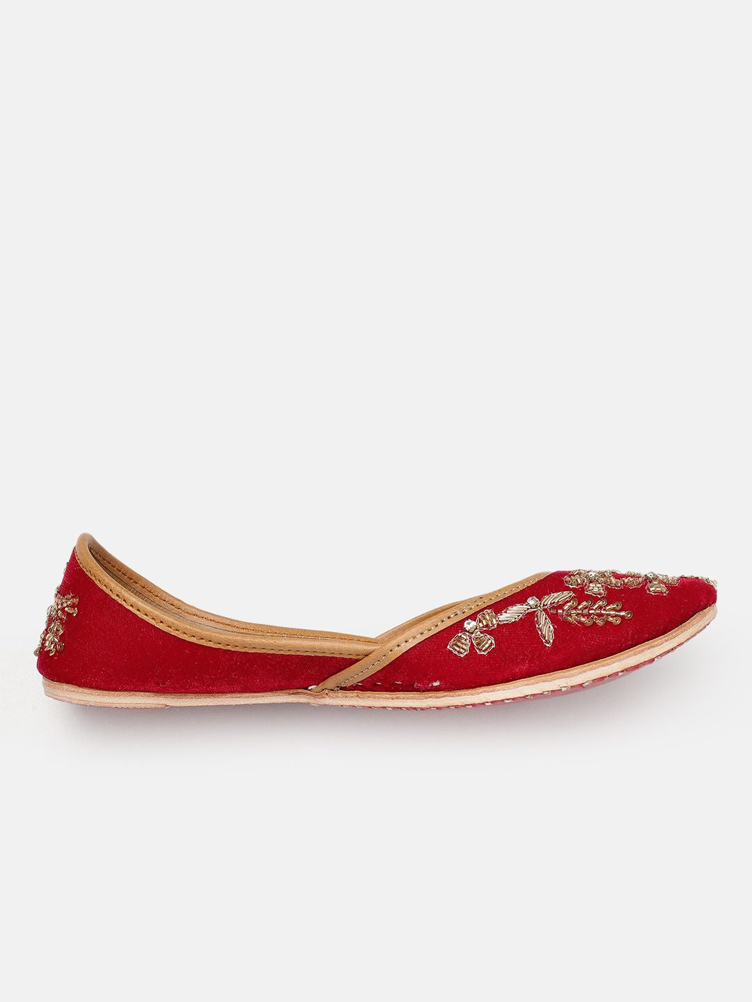 House of Pataudi Women Embellished Ethnic Mojaris Flats