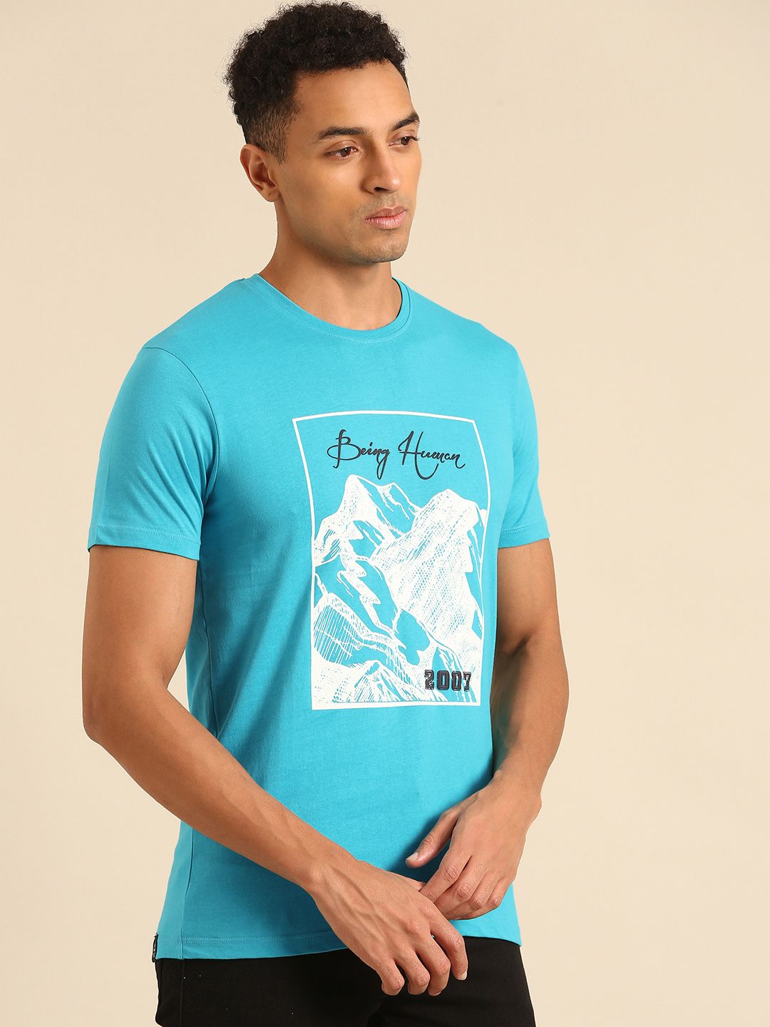 Being Human Printed Pure Cotton T-shirt