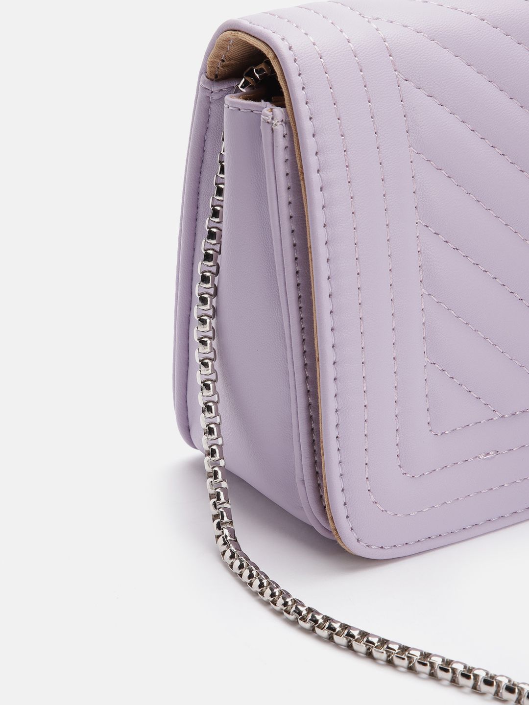 Lino Perros Textured Structured Sling Bag with Quilted Detail