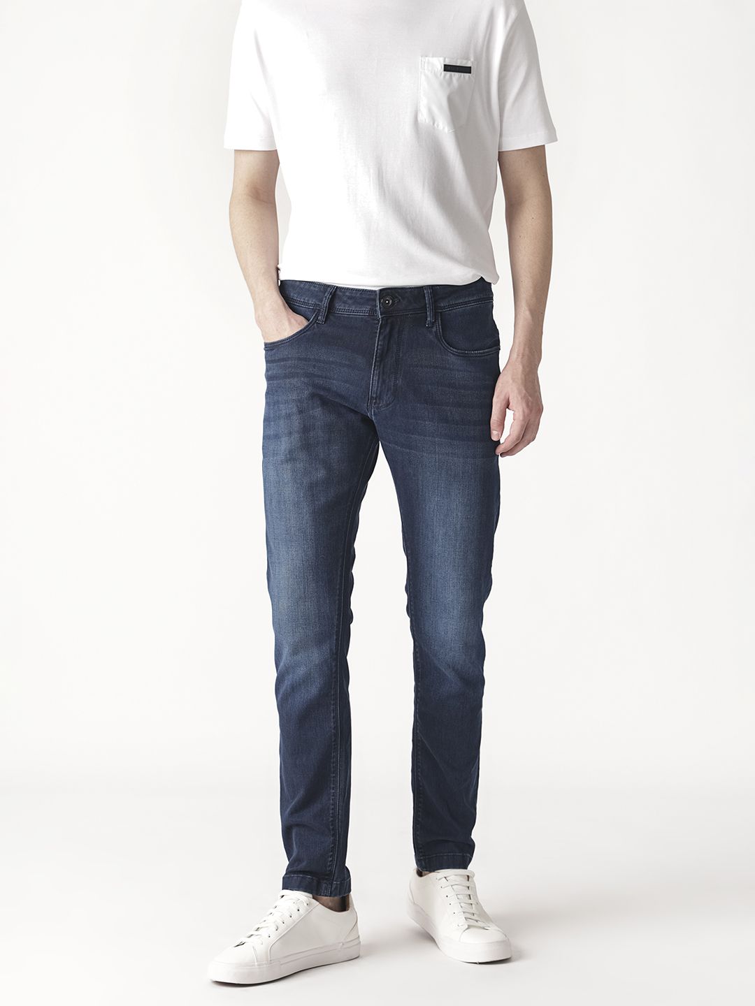 RARE RABBIT Men Oeko Mid-Rise Slim Fit Jeans