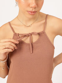 DressBerry Roaming Realm Crinkled Strappy A-Line Midi Dress