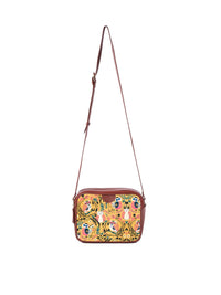 TEAL BY CHUMBAK Floral Printed Structured Sling Bag