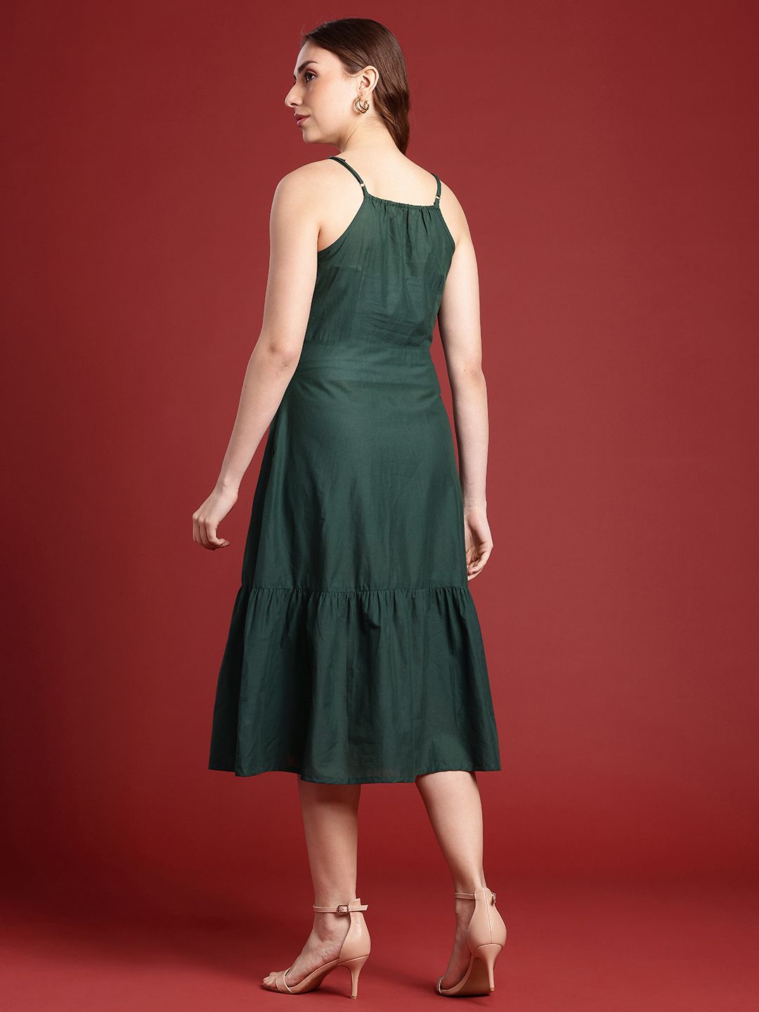 all about you Pure Cotton A-Line Midi Dress