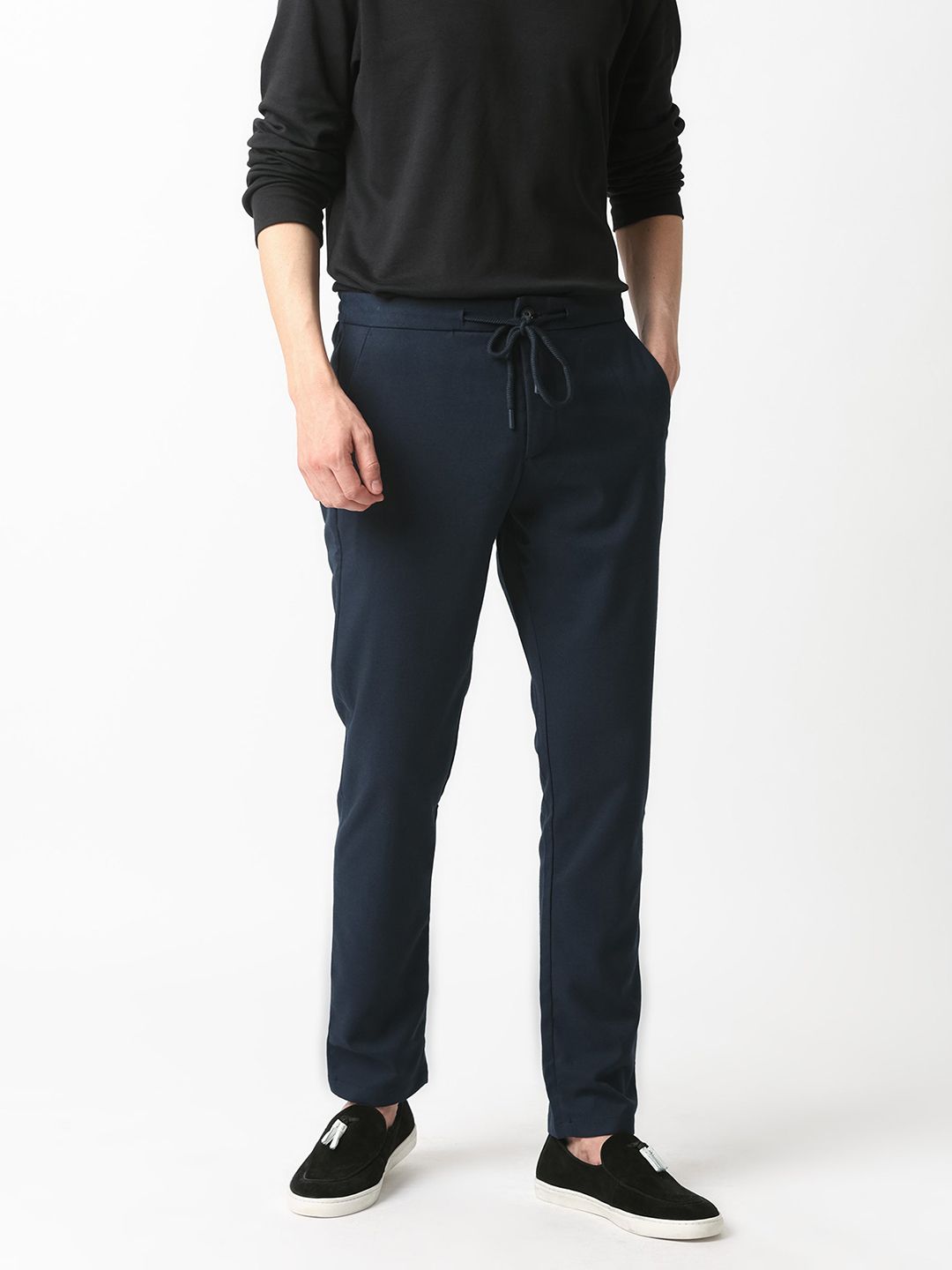 RARE RABBIT Men Slim Fit Casual Trousers