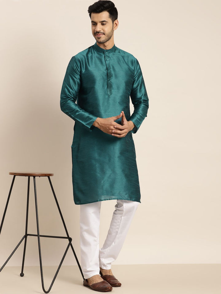 Anug by SOJANYA Men Green Kurta