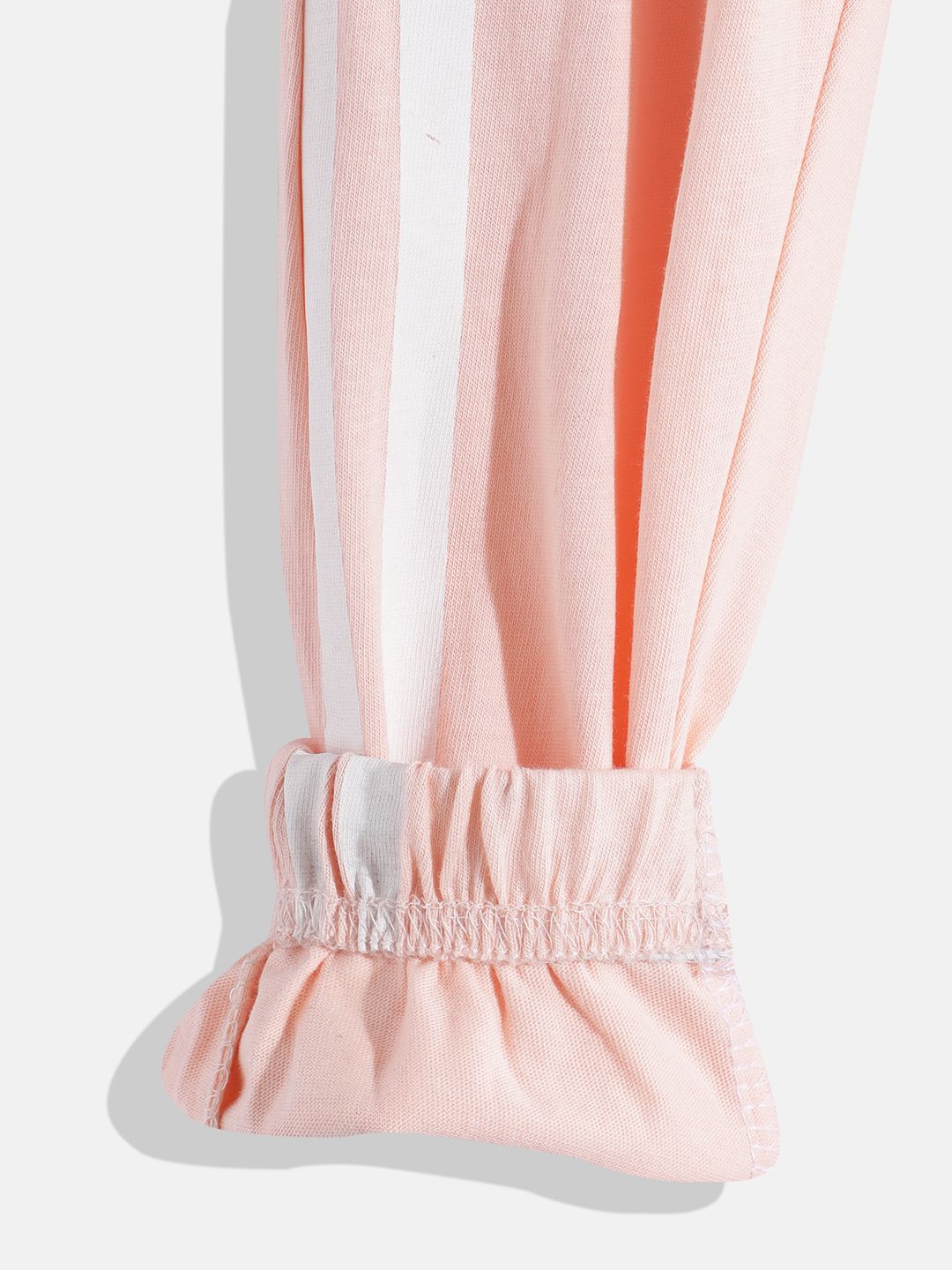 Happy Faces Girls Striped Pure Cotton Joggers