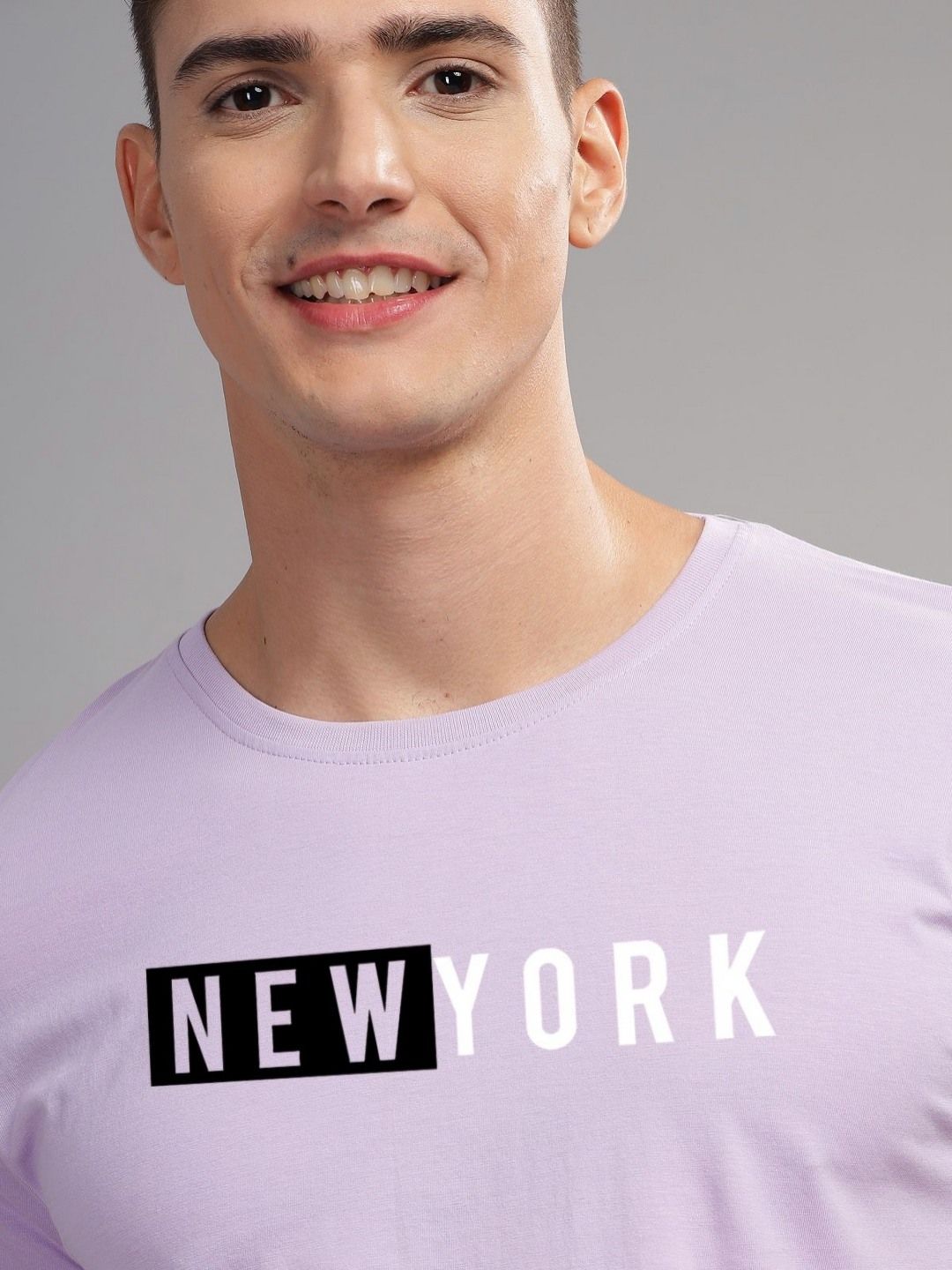 ADRO Men Typography Raw Edge T-shirt