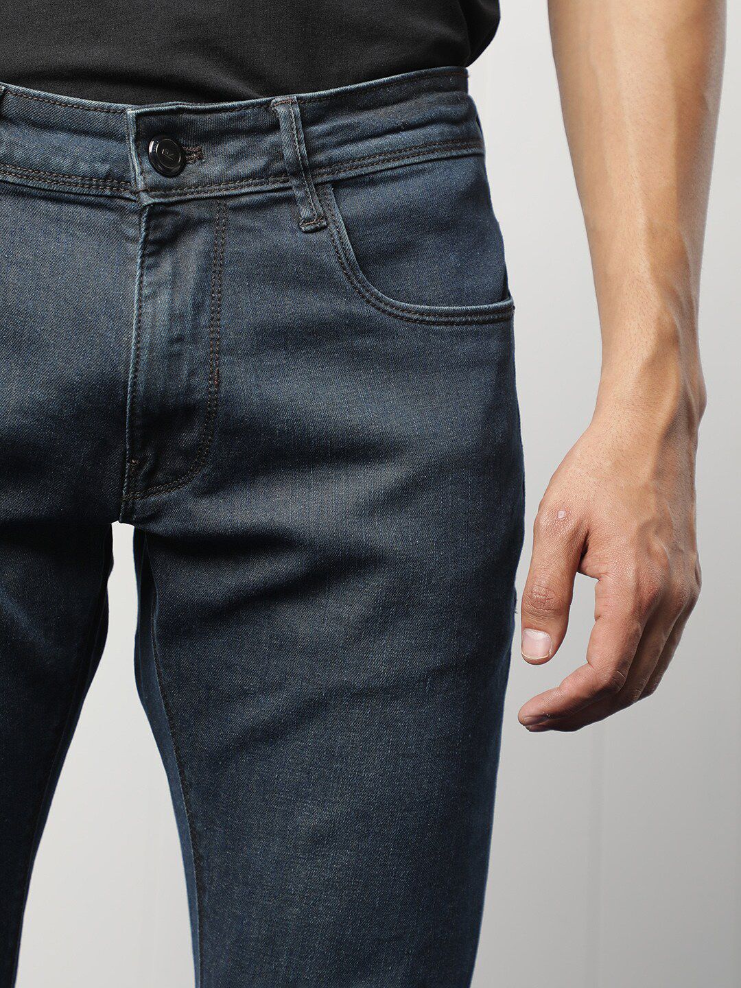 RARE RABBIT Men Wells Slim Fit Cotton Jeans