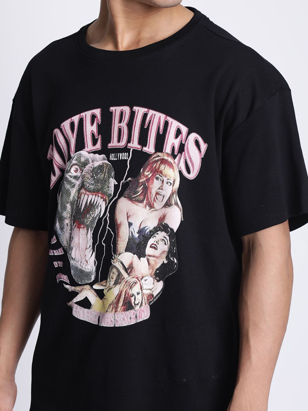 Bene Kleed Men Graphic Printed Round Neck Cotton Oversized T-shirt