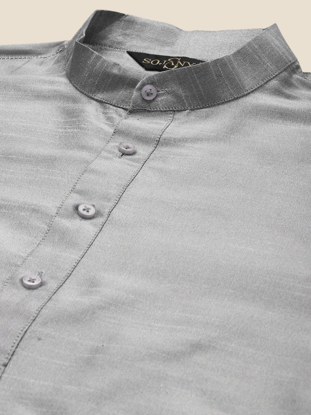 SOJANYA Mandarin Collar Regular Kurta With Churidar & Nehru Jacket