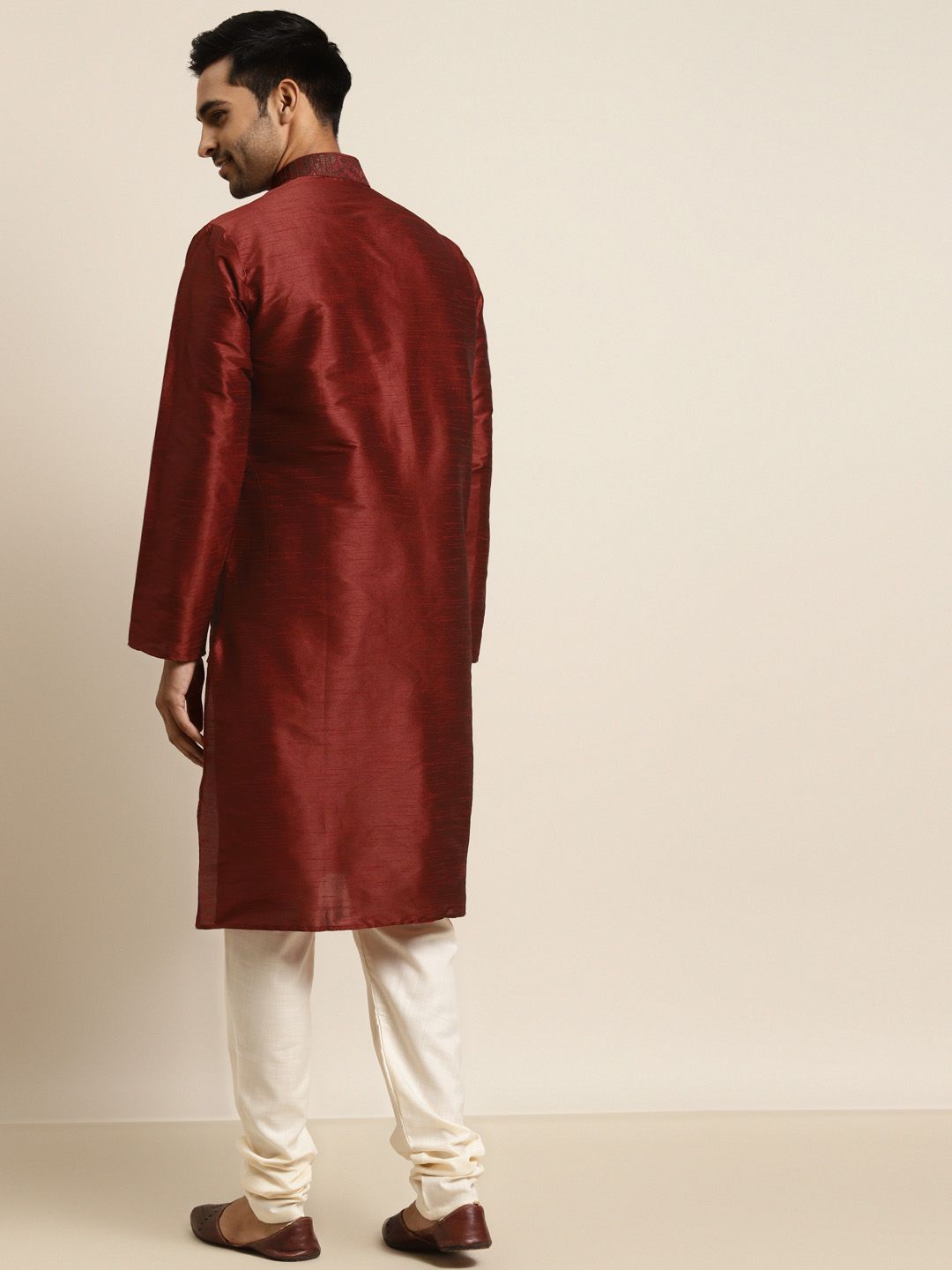 SOJANYA Men Maroon Kurta