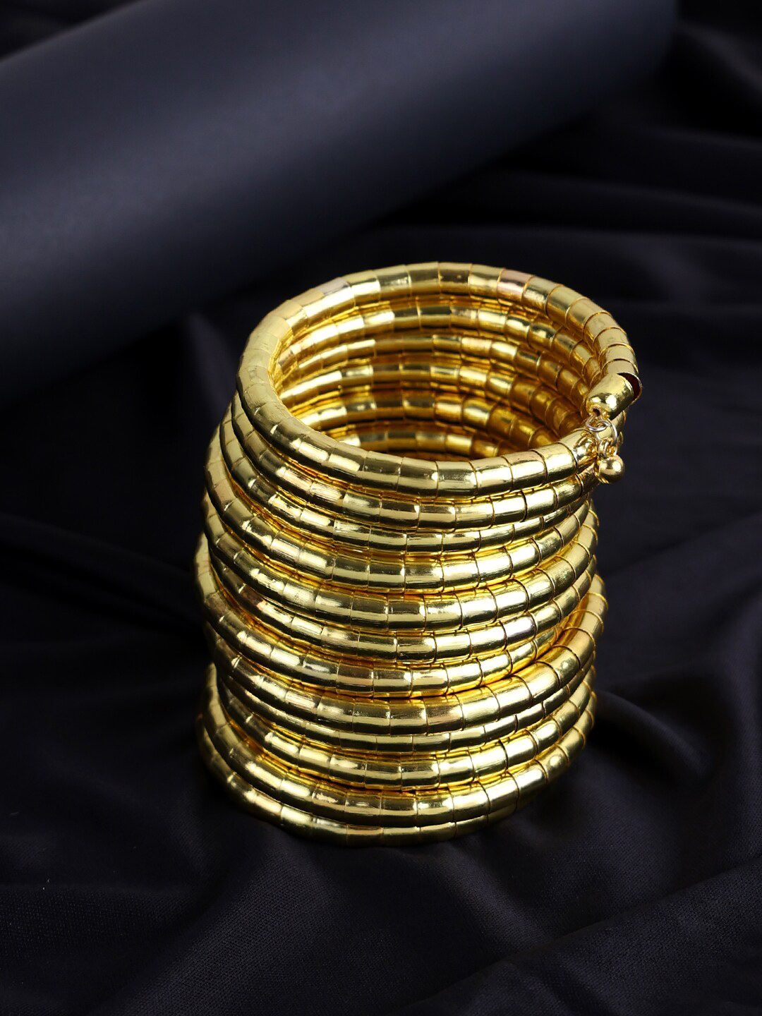 PANASH Gold-Plated Spiral Bracelet Bangles