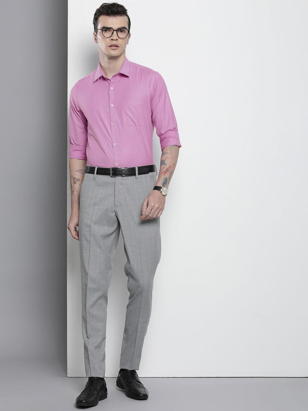 The Indian Garage Co. X Luxe Men Slim Fit Cotton Formal Shirt