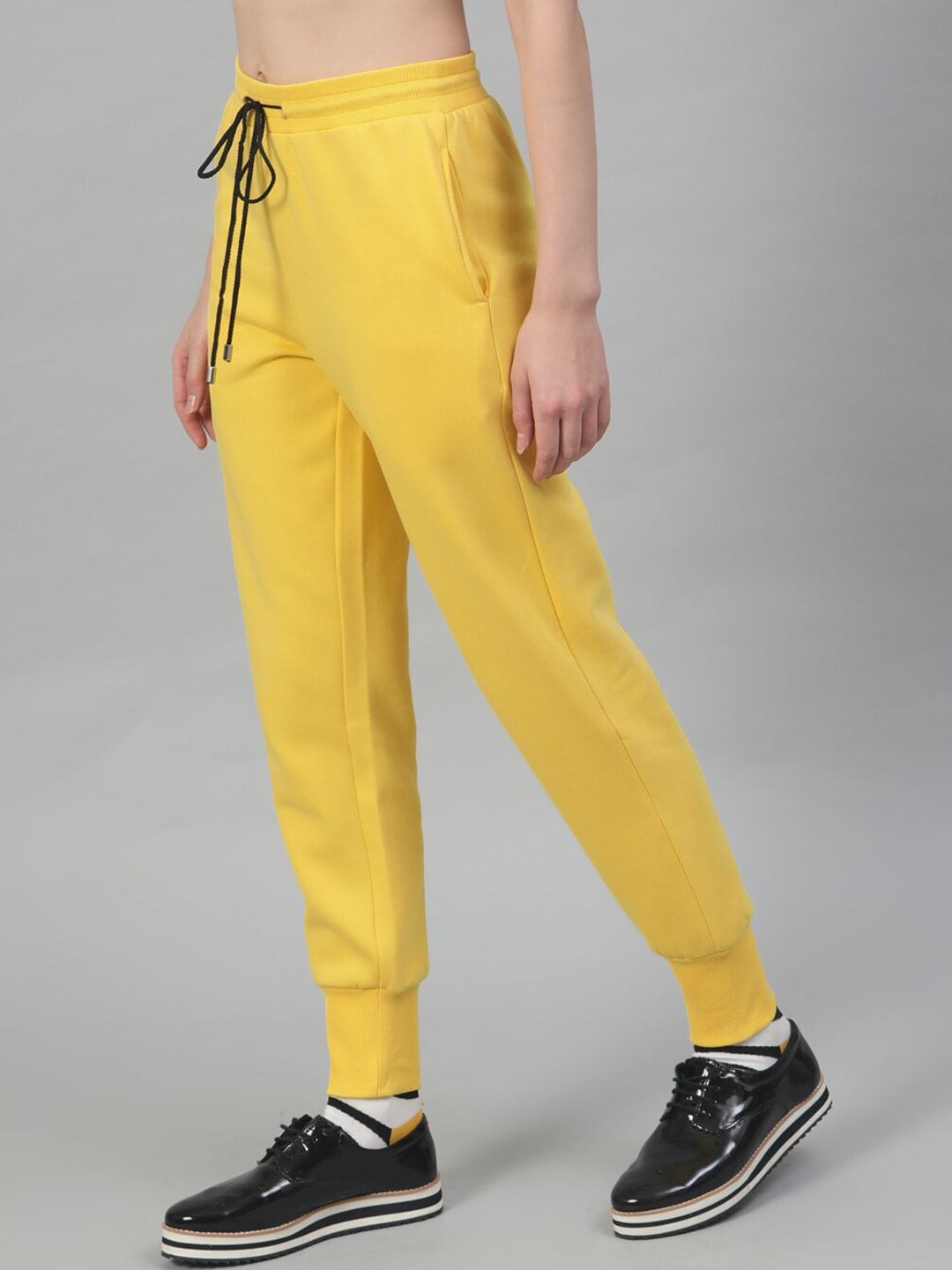 STREET 9 BASICS Women Yellow Regular Fit Solid Joggers