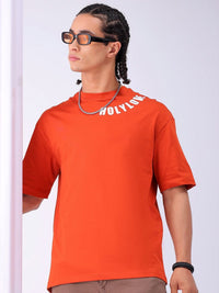 The Indian Garage Co Men Back Printed Boxy Oversized Round Neck T-shirt