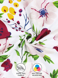 Story@home White & Pink Geometric 180 TC Queen Bedsheet with 2 Pillow Covers