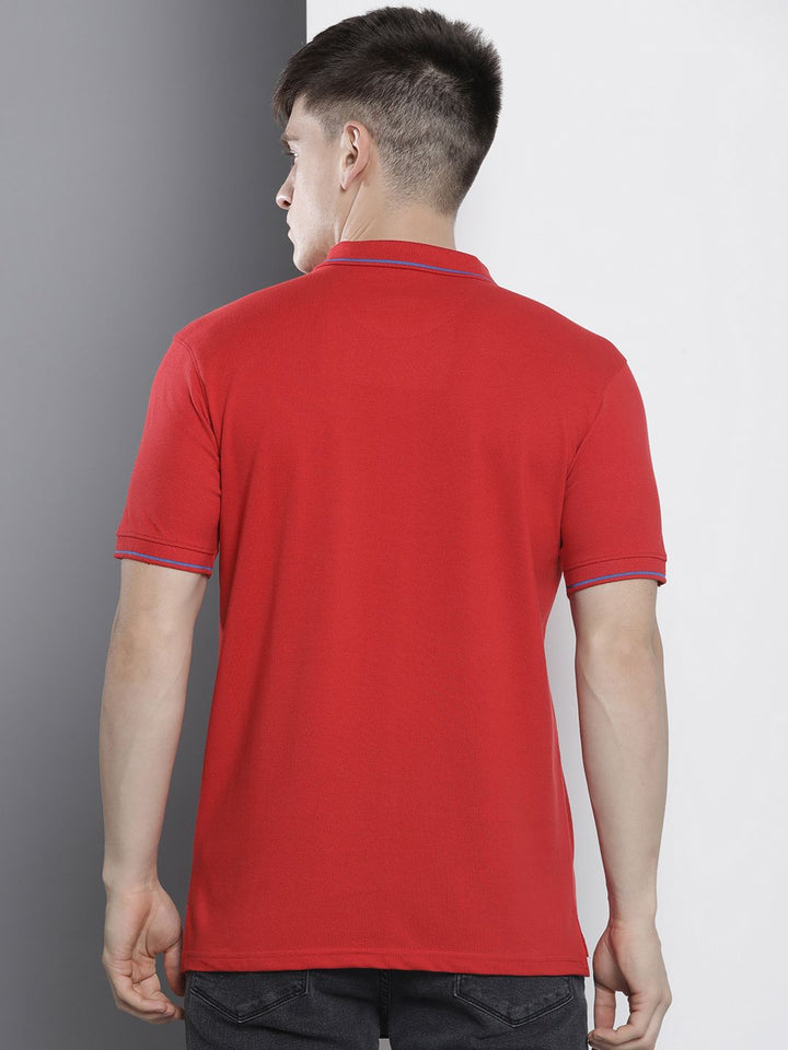 The Indian Garage Co Men Solid Polo Collar T-shirt