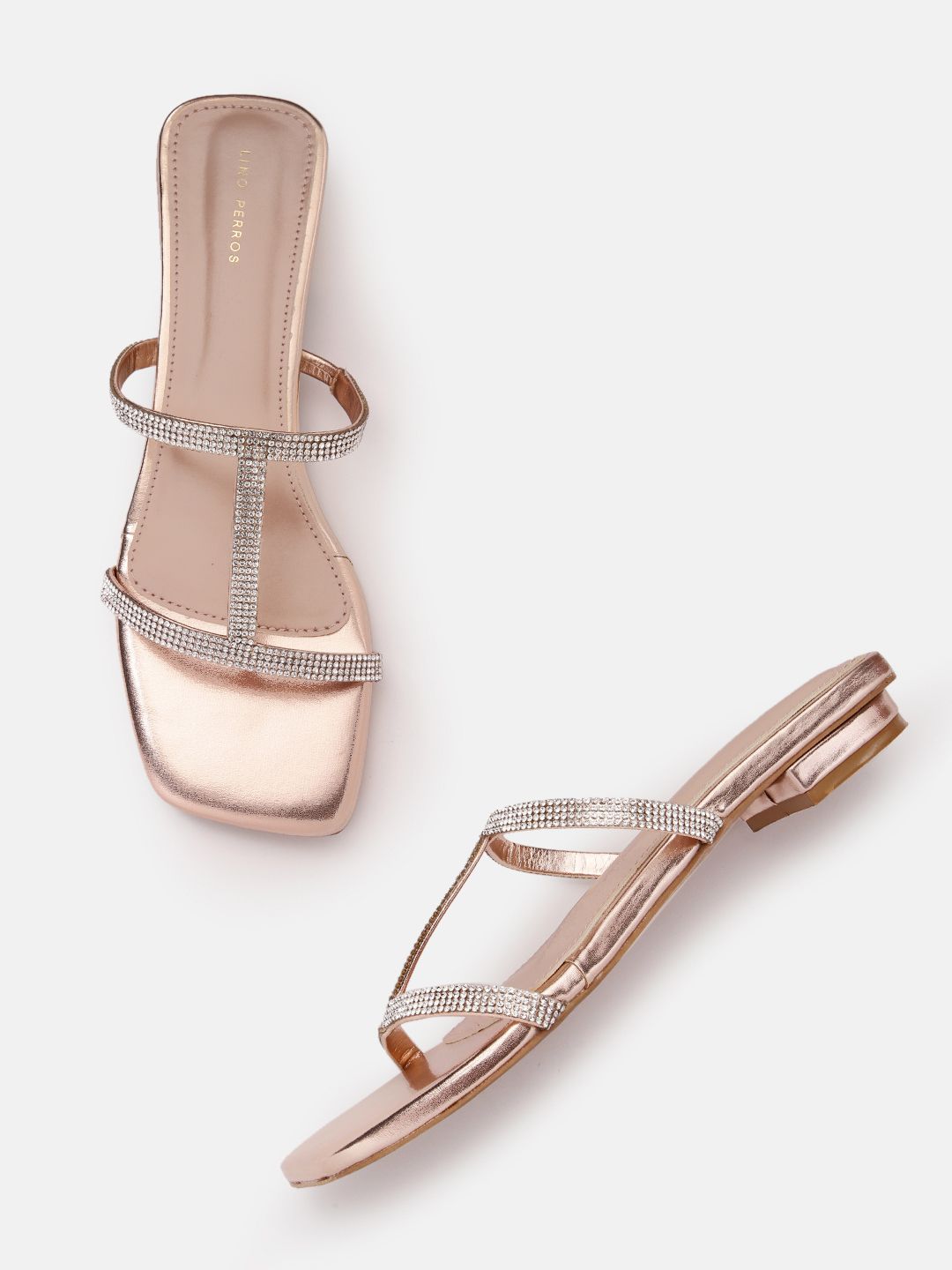 Lino Perros Women Embellished Party Open Toe Flats