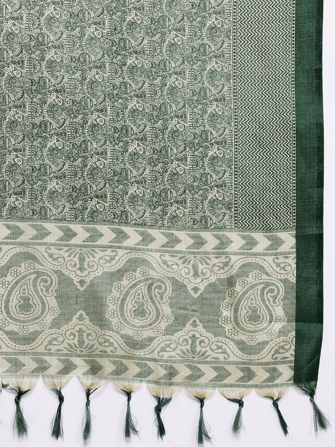 Varanga Panelled Gotta Patti Silk Crepe Kurta With Trousers & Dupatta