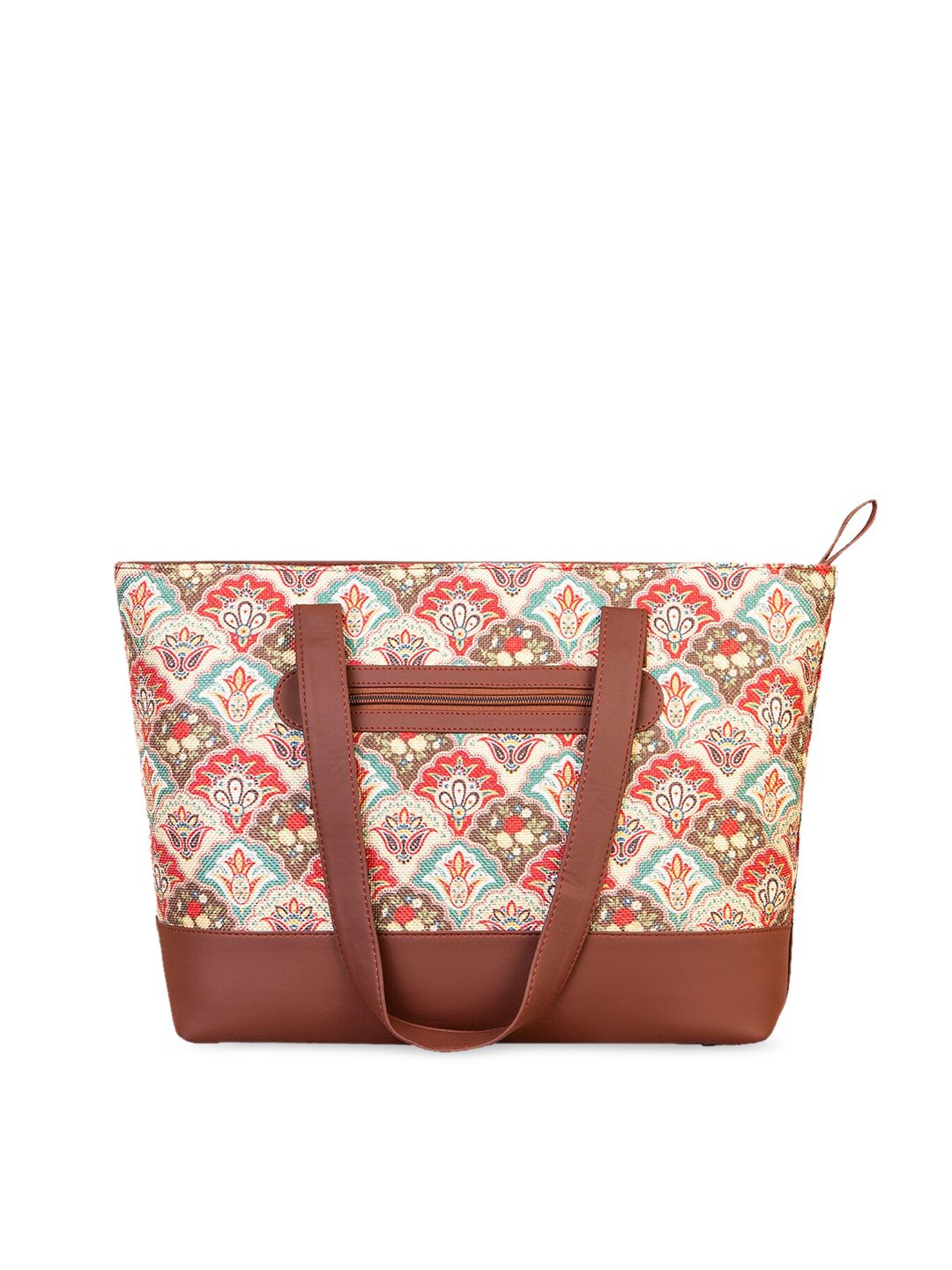 ZOUK Multicoloured Printed Shopper Tote Bag