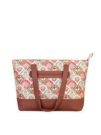 ZOUK Multicoloured Printed Shopper Tote Bag