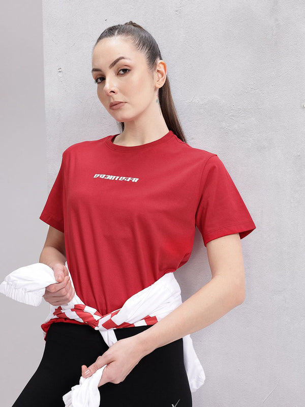 Hrx oleh Hrithik Roshan Wanita Typography dicetak T-shirt