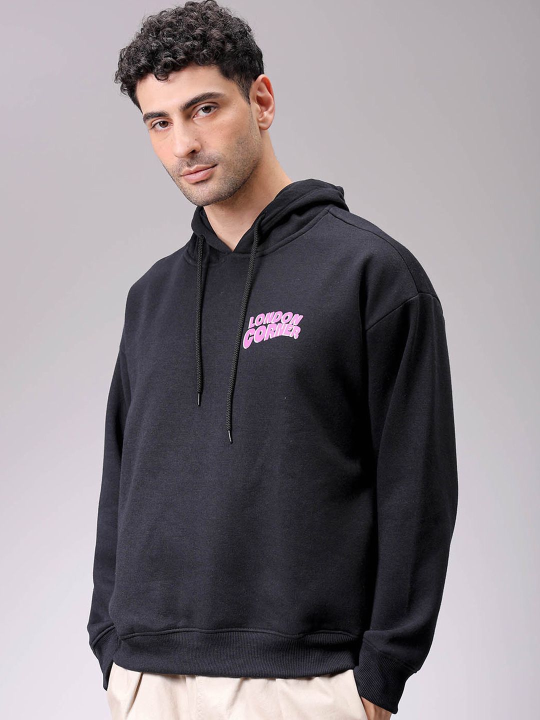 The Indian Garage Co Men Printed Hooded Sweatshirt
