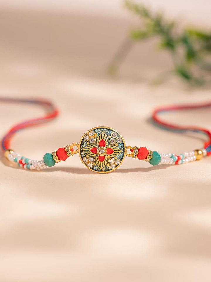 Voylla Vibrant Floral Designer Thread Rakhi