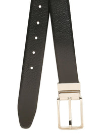 Teakwood Leathers Men Textured Leather Reversible Formal Belt