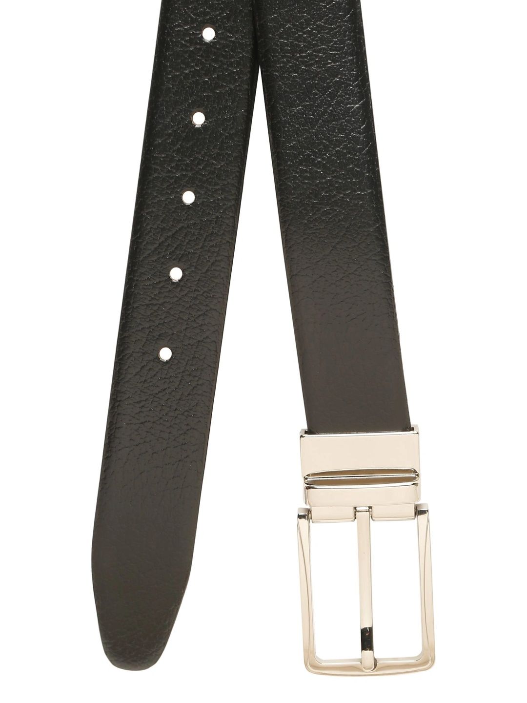 Teakwood Leathers Men Textured Leather Reversible Formal Belt