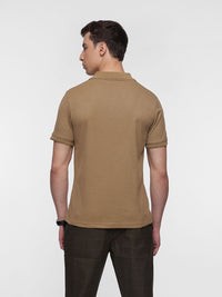French Connection Self-Design Textured Polo Collar T-shirt