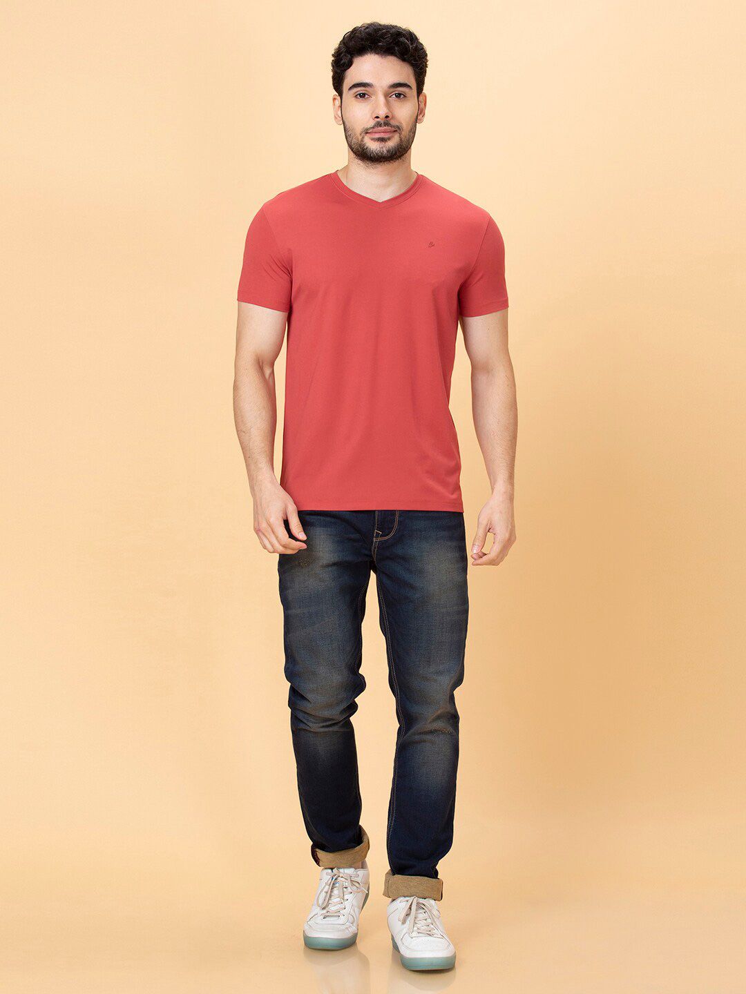 Being Human V-Neck Cotton Casual T-shirt