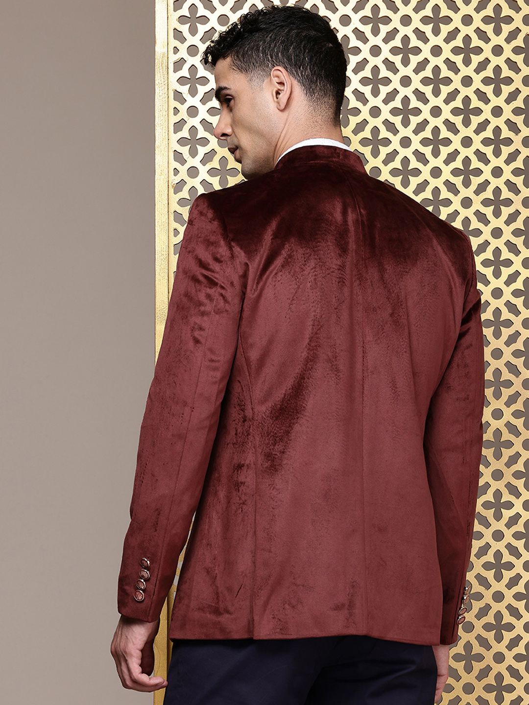 House of Pataudi Velvet Finish Jashn Party Bandhgala Blazers