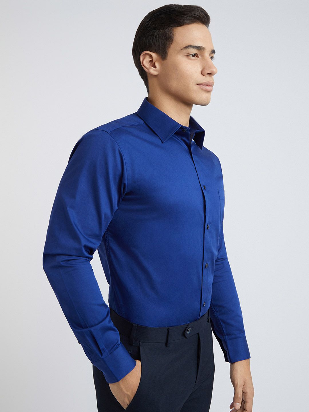 Raymond Men Pure Cotton Slim Fit Opaque Formal Shirt