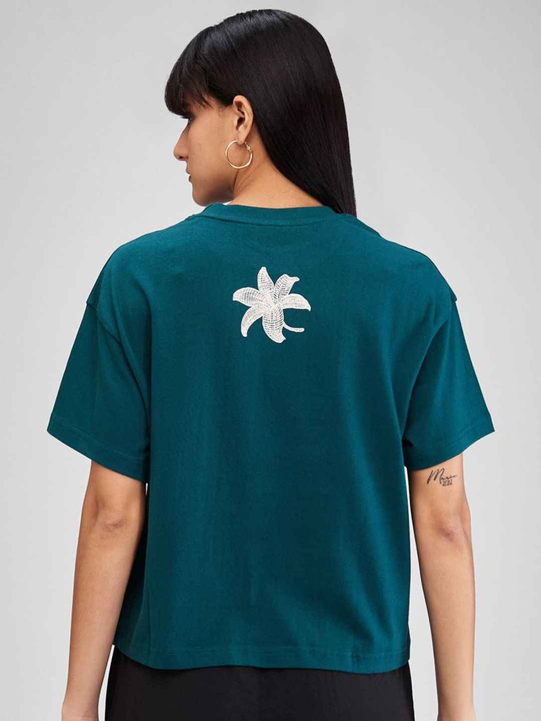 SPYKAR Women Floral Oversized T-shirt