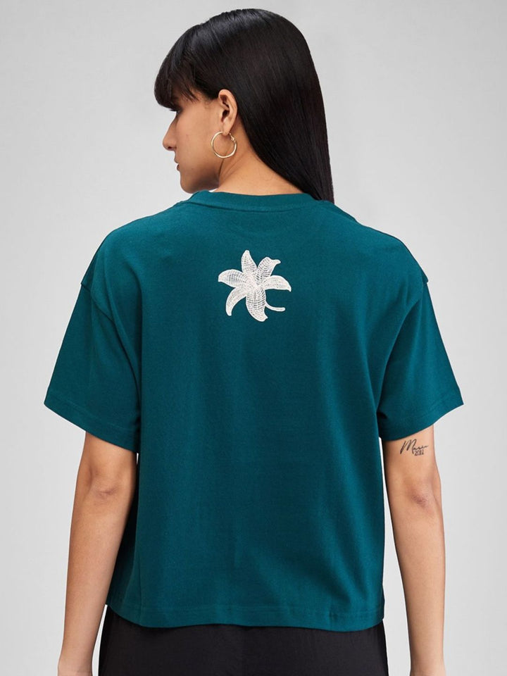 SPYKAR Women Floral Oversized T-shirt