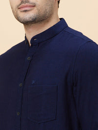Being Human Slim Fit Mandarin Collar Long Sleeves Casual Shirt