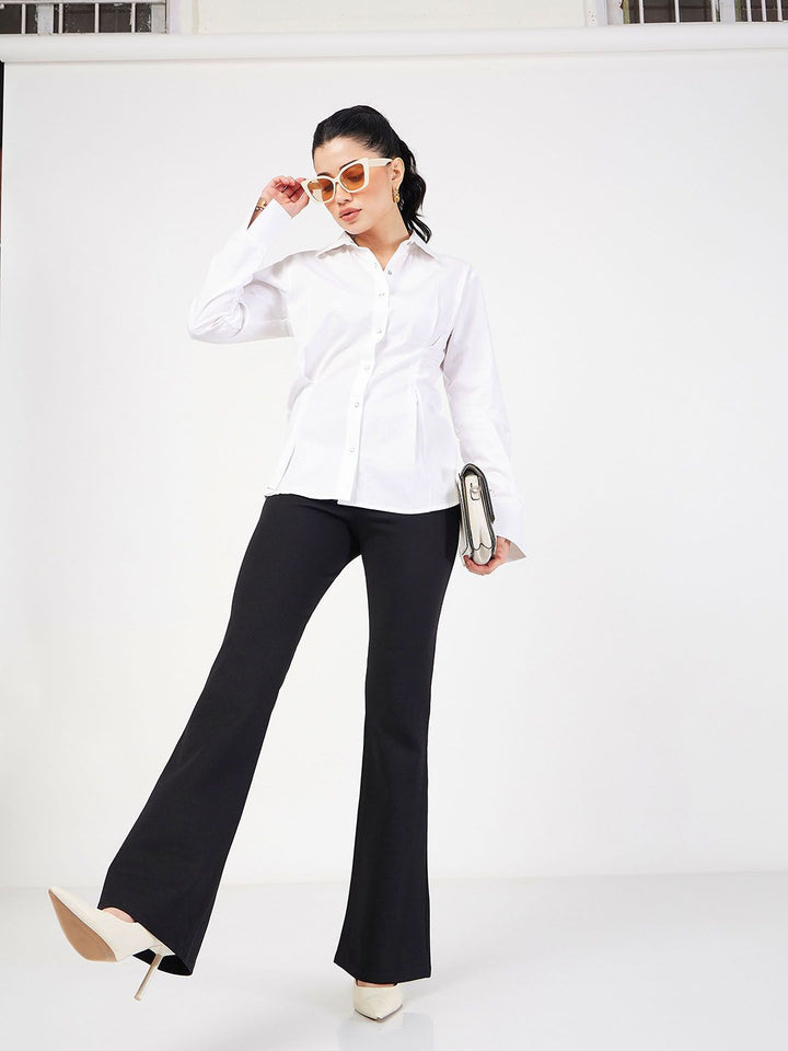 SASSAFRAS Women Slim Fit Bootcut Trousers