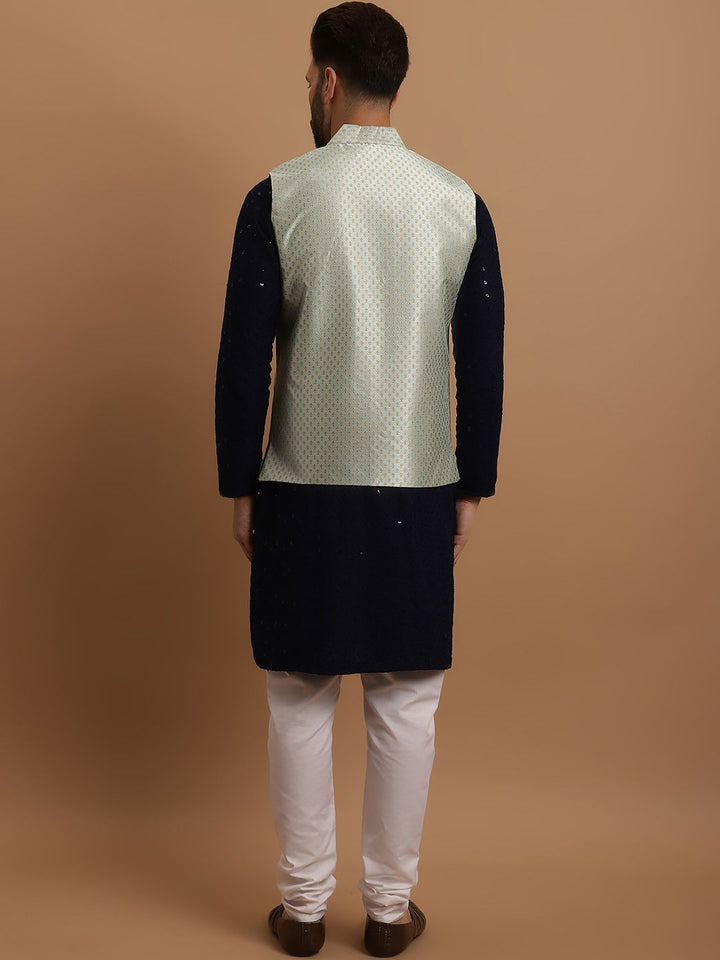 SOJANYA Embroidered Regular Pure Cotton Kurta with Churidar