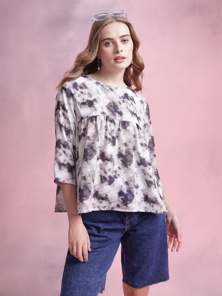 DressBerry Printed Empire Top