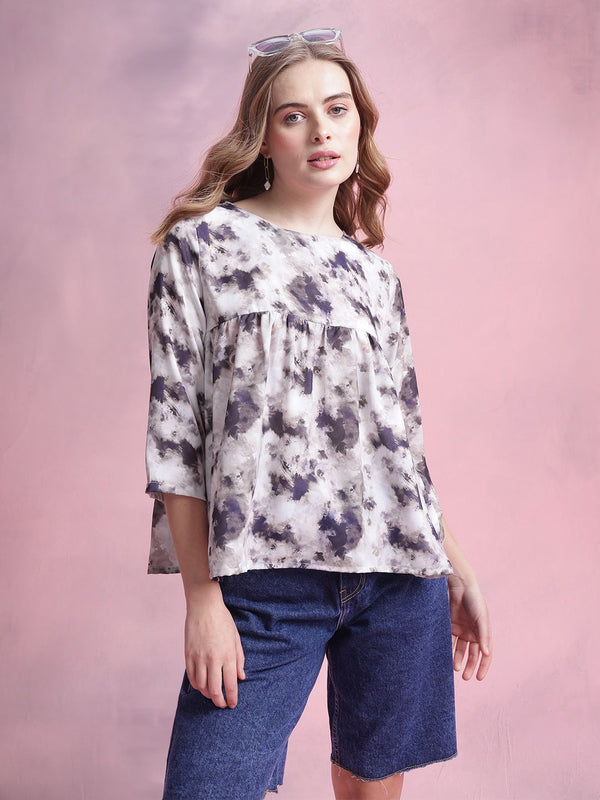 DressBerry Printed Empire Top