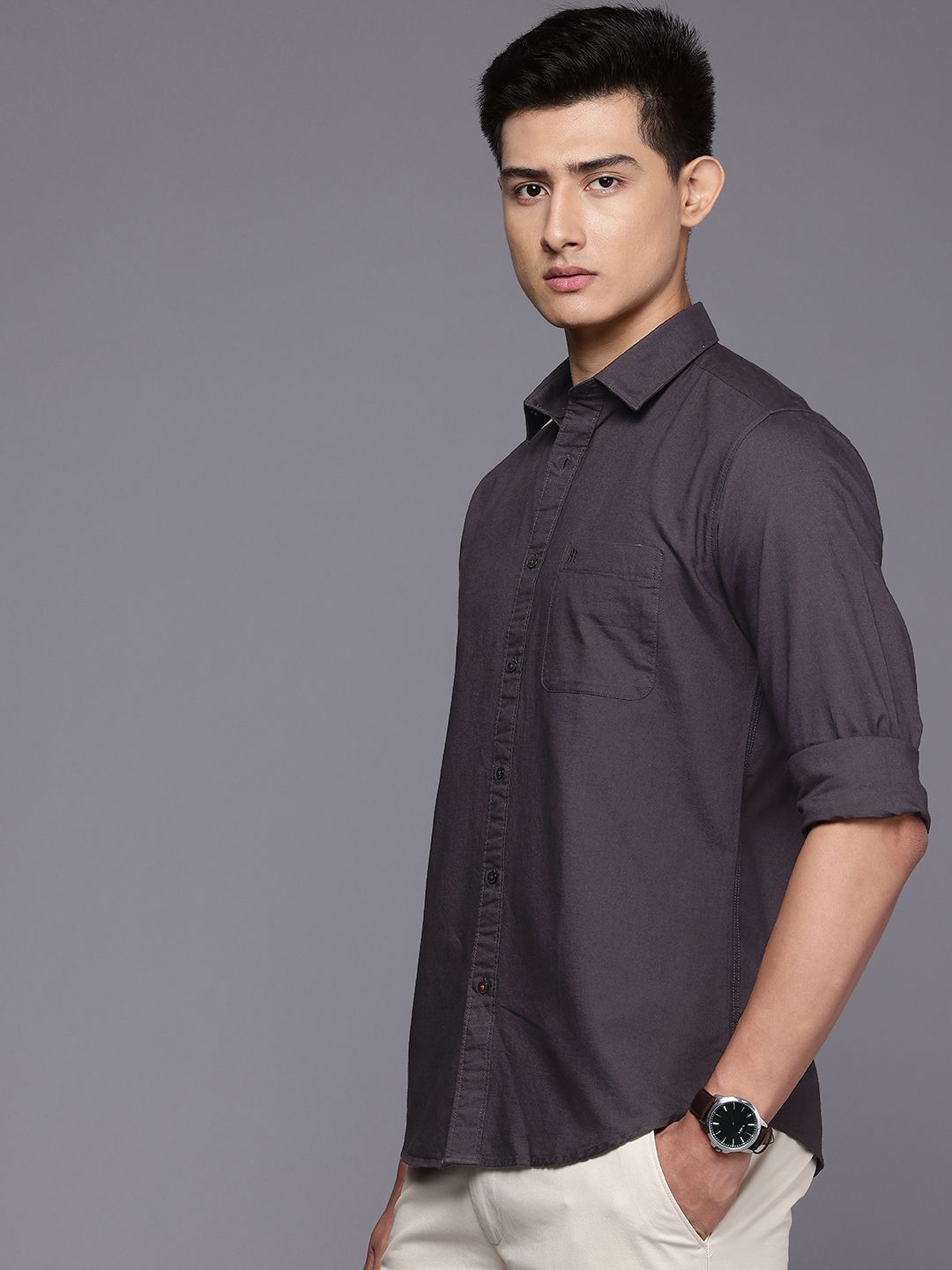 Raymond Slim Fit Pure Cotton Casual Shirt