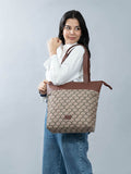 ZOUK Floral Printed Structured Tote Bag
