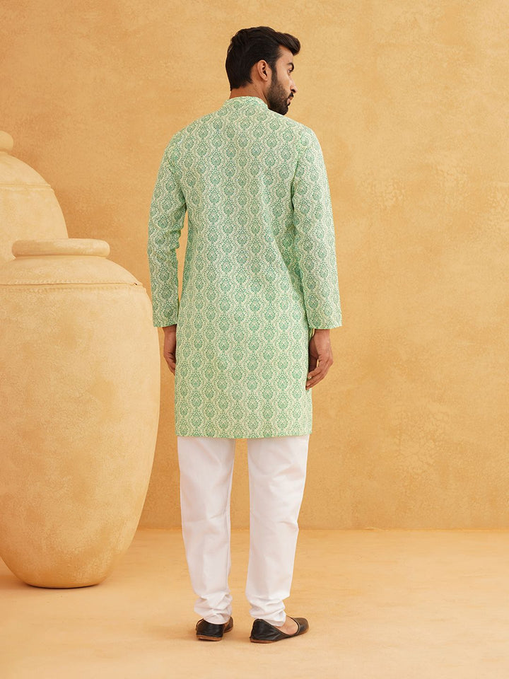 SOJANYA Motif Etnik Bercetak Kurta Linen Kapas Biasa Dengan Pijama