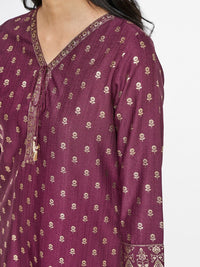 Global Desi Women Purple Ethnic Motifs Printed Kurta