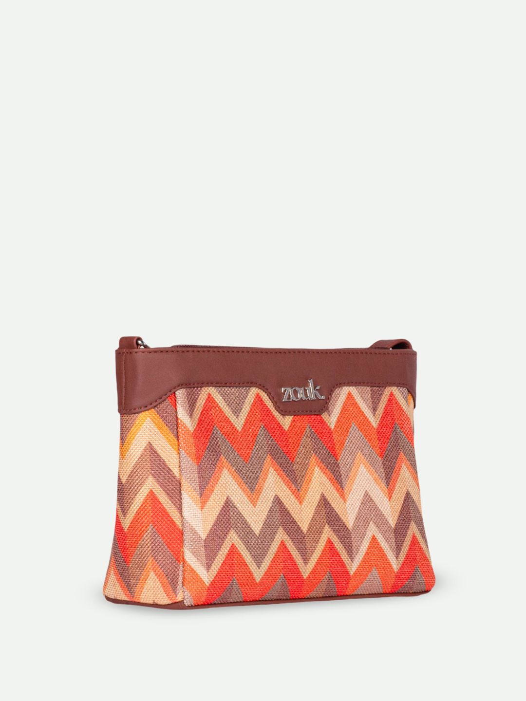 ZOUK Tidal Wave Harmony Chevron Printed Structured Sling Bag