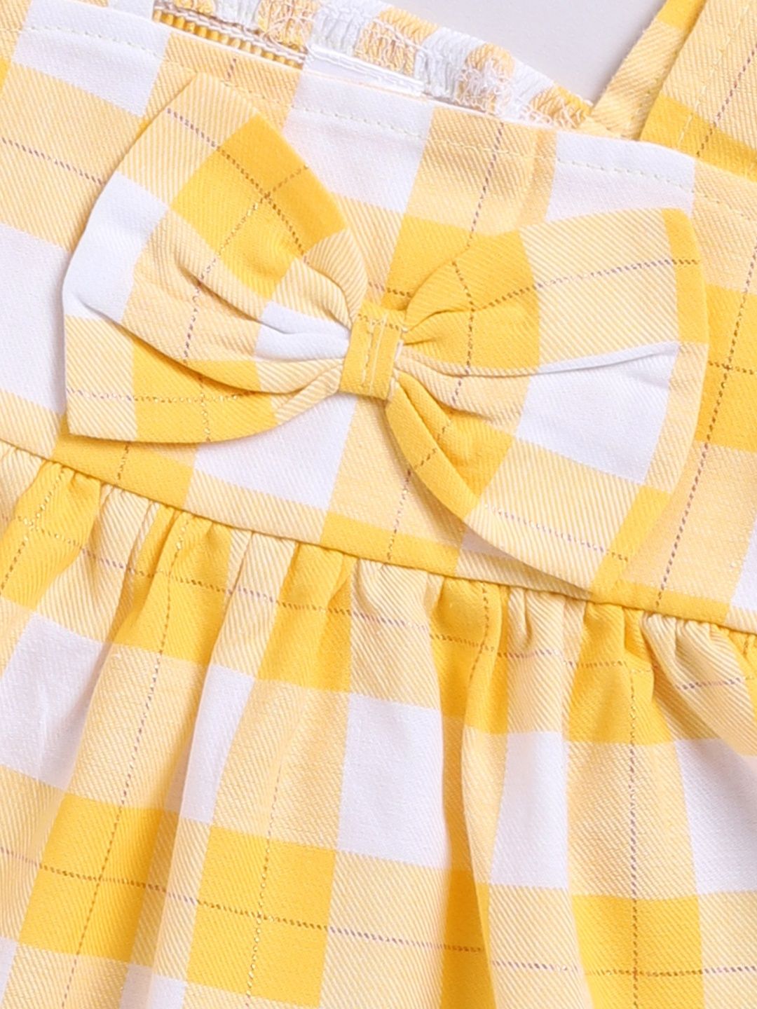Moms Love Infant Girls Cotton Checked Fit & Flare Dress