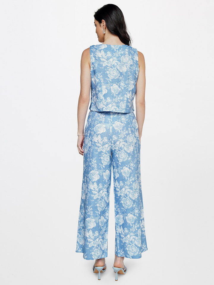 AND Women Floral Printed Top with Palazzos