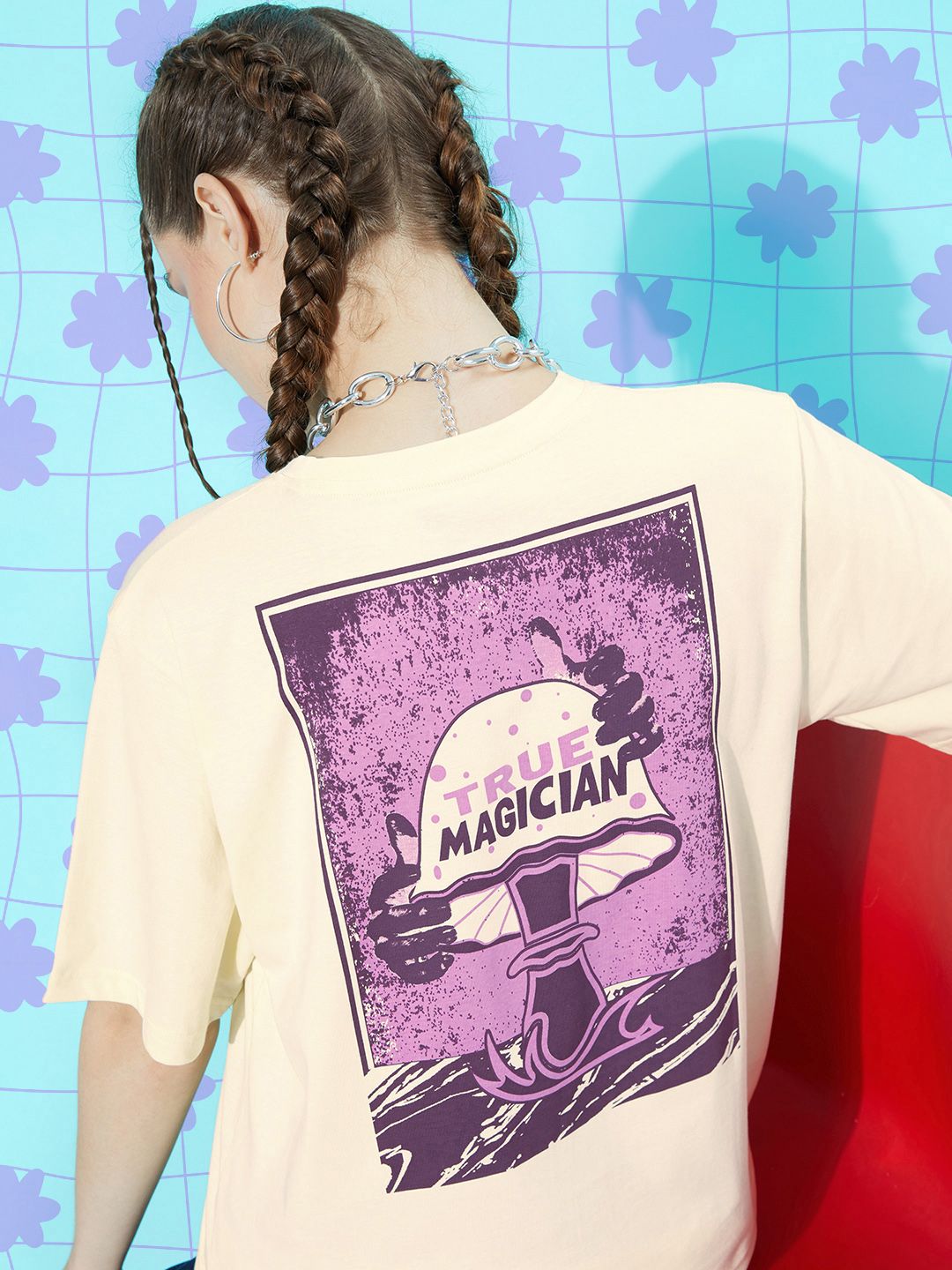 Difference of Opinion Pure Cotton Printed Oversized T-shirt