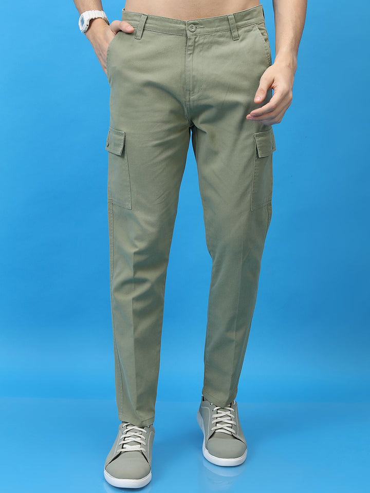 Lelaki Highlander Tapered sesuai dengan Cargo Cotton Plain Mid Rise Pepejal